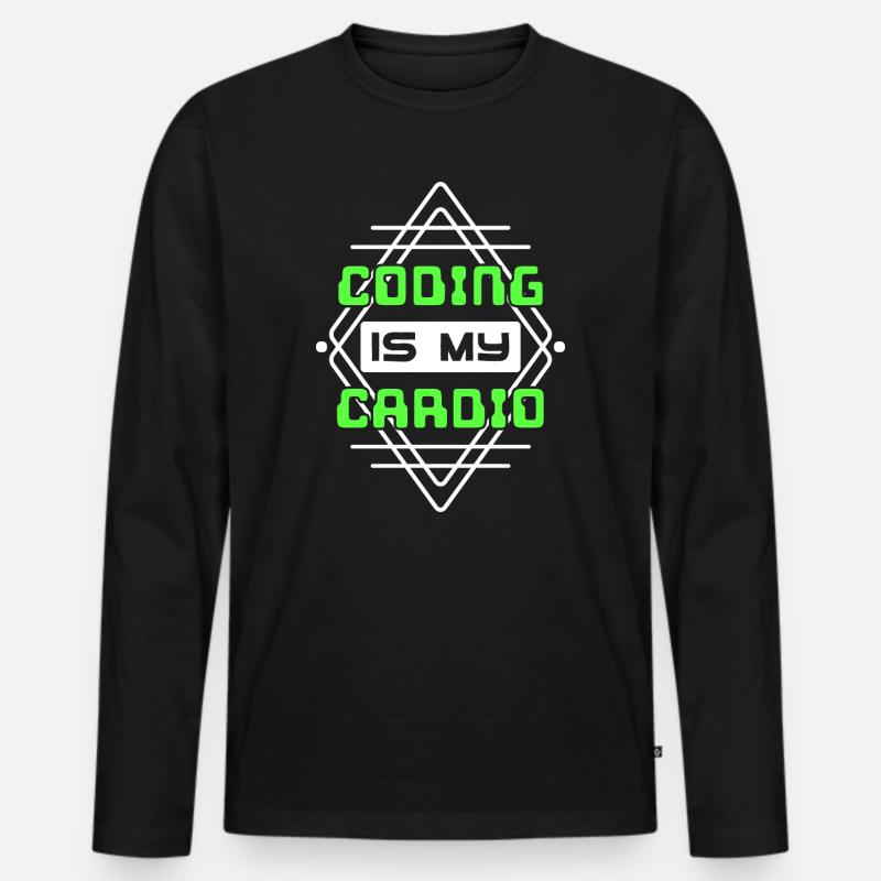Developer Statement Code Skripting Webentwickler - Männer Premium Bio Langarmshirt - Schwarz