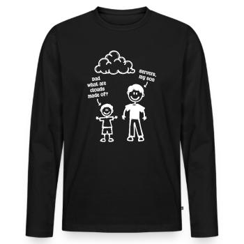 Developer Coden Computerfreak Webentwickler Geek - Männer Premium Bio Langarmshirt - Schwarz - Vorne - Nico (187cm)