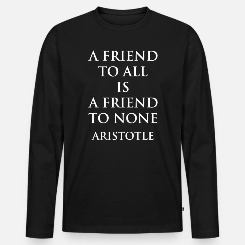 Minimalistisches philosophisches Zitat-Design - Männer Premium Bio Langarmshirt - Schwarz