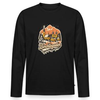 Berchtesgaden Winter Magic - Men's Premium Organic Long Sleeve Shirt - black - Front - Nico (187cm)