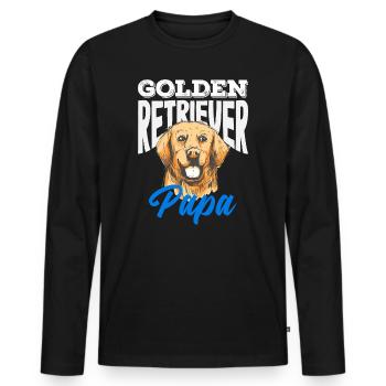 Golden Retriever Owner Owner Gift - Men's Premium Organic Long Sleeve Shirt - black - Front - Nico (187cm)