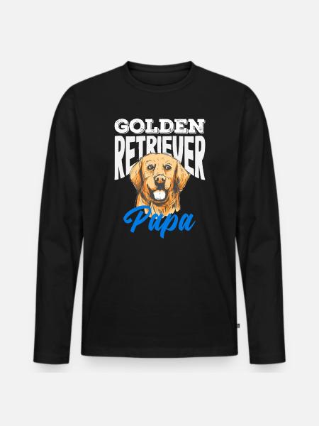 Golden Retriever Owner Owner Gift - Men's Premium Organic Long Sleeve Shirt - black