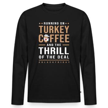 Black Friday shopping spree - Men's Premium Organic Long Sleeve Shirt - black - Front - Nico (187cm)