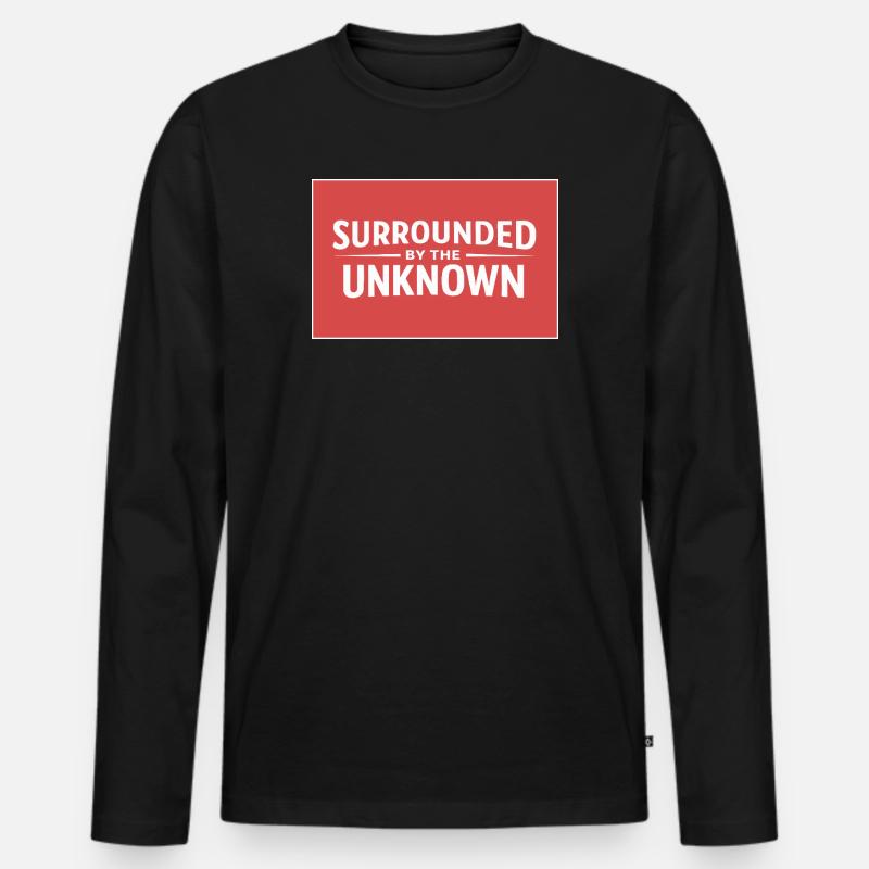 Sourrounded by the unknown - Männer Premium Bio Langarmshirt - Schwarz