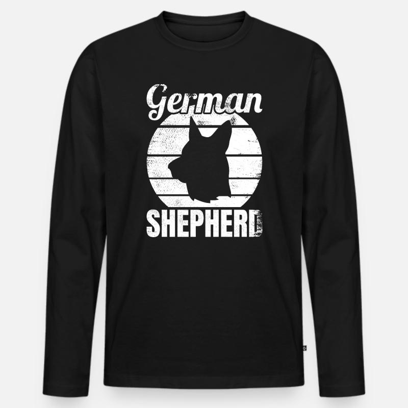German Shepherd - Männer Premium Bio Langarmshirt - Schwarz