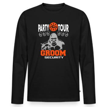 Jga Groom Security Affengeil Party Tour Saufen - Männer Premium Bio Langarmshirt - Schwarz - Vorne - Nico (187cm)