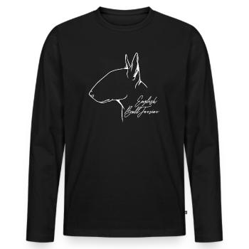 Anglais Bull Terrier Profil Chiens Chien Wilsigns - T-shirt manches longues Premium bio Homme - noir - Devant - Nico (187cm)