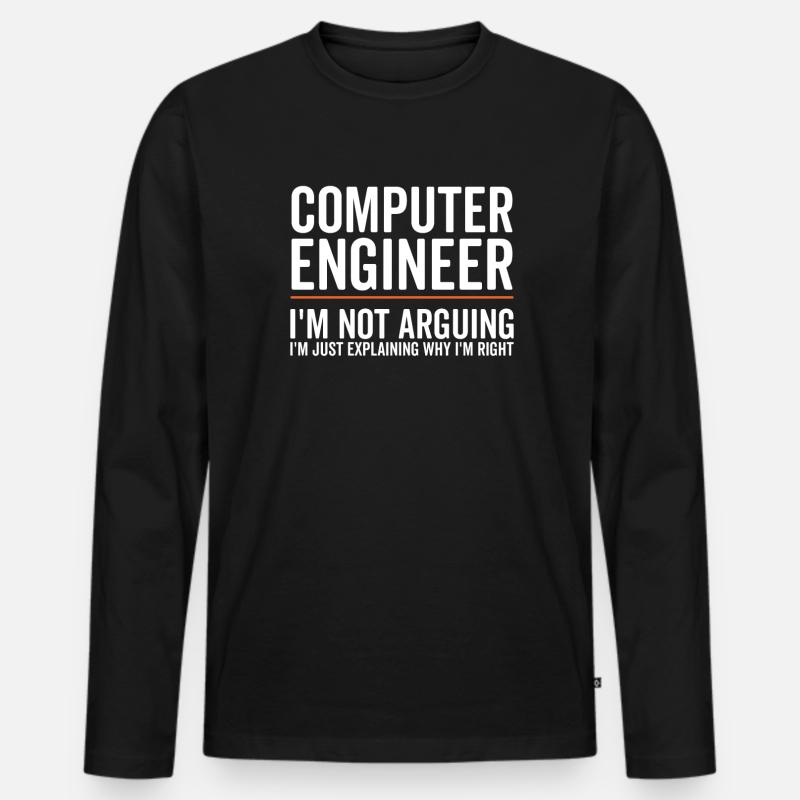 I Explain Only - Computer Engineer - Men's Premium Organic Long Sleeve Shirt - black