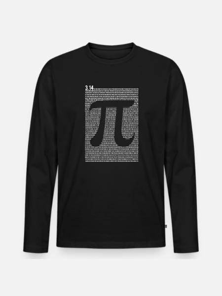 Pi-tegn - Matematikk Matematikk - Pi-dagen - Premium økologisk langermet T-skjorte for menn - svart
