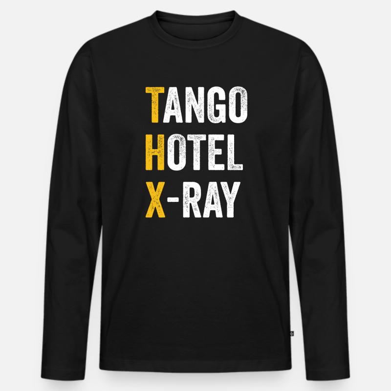 Computer-Chat-Tango. - Männer Premium Bio Langarmshirt - Schwarz