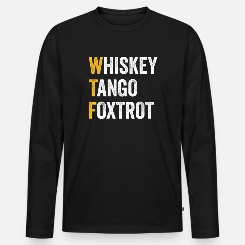 Computer-Whiskey - Männer Premium Bio Langarmshirt - Schwarz