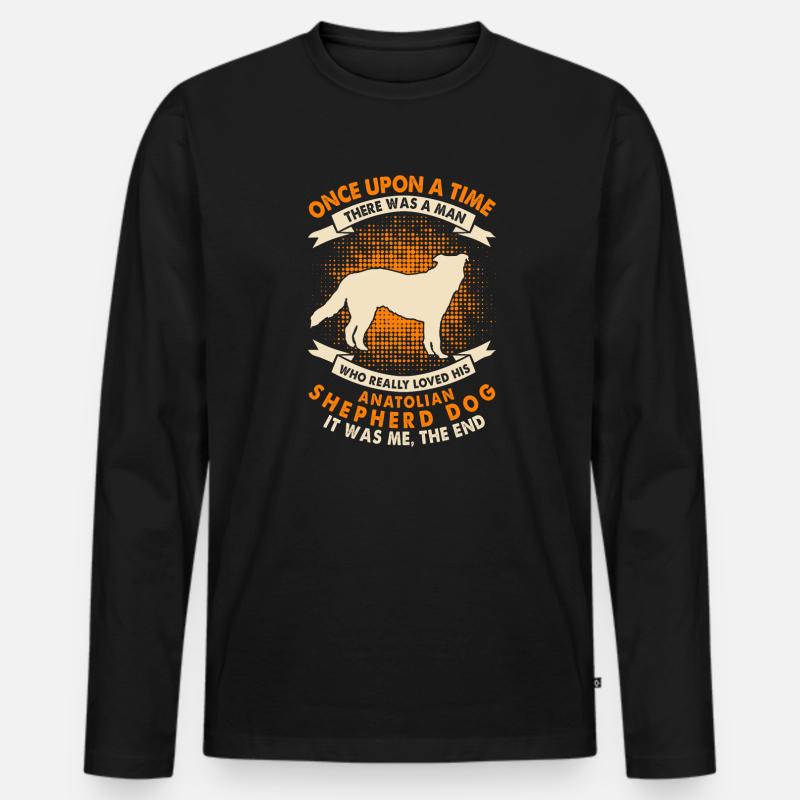 Einmal - Anatolischer Schäferhund - Männer Premium Bio Langarmshirt - Schwarz