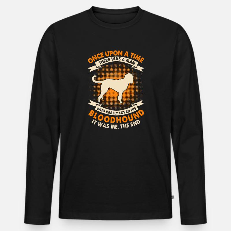 Einmal - Bluthund - Männer Premium Bio Langarmshirt - Schwarz