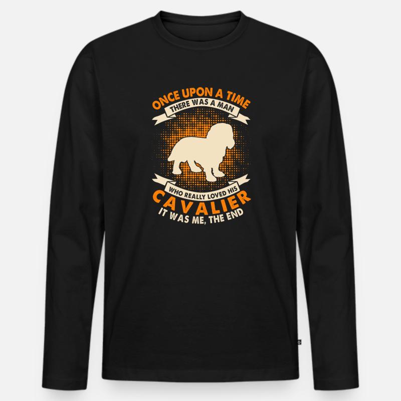 Es War Einmal Kavalier - Männer Premium Bio Langarmshirt - Schwarz