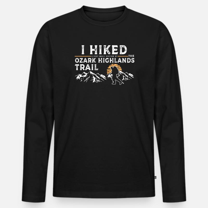 Wanderte - Ozark Highlands Trail - Männer Premium Bio Langarmshirt - Schwarz