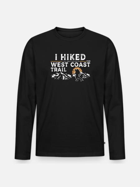 Wanderte - West Coast Trail - Männer Premium Bio Langarmshirt - Schwarz