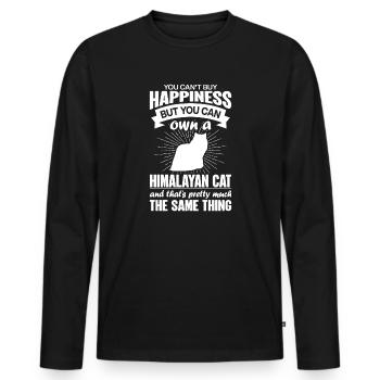 Kann Eine Himalaya -Katze Kaufen - Männer Premium Bio Langarmshirt - Schwarz - Vorne - Nico (187cm)