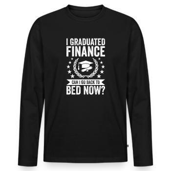 J’ai terminé le financement - T-shirt manches longues Premium bio Homme - noir - Devant - Nico (187cm)