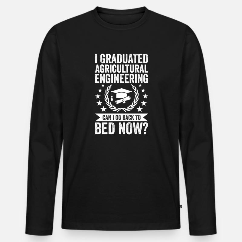 Ich Habe Landtechnik Studiert - Männer Premium Bio Langarmshirt - Schwarz
