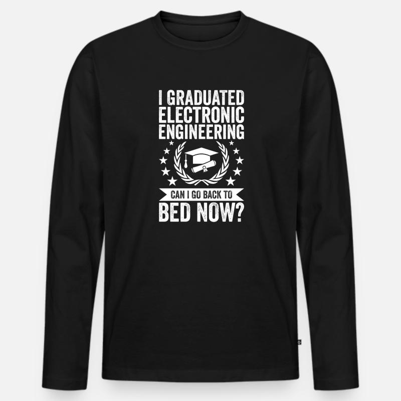 I studied electrical engineering - Men's Premium Organic Long Sleeve Shirt - black