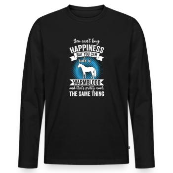 Équitation - Warmblood Horse - T-shirt manches longues Premium bio Homme - noir - Devant - Nico (187cm)