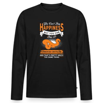 Sie Können Gemeinsame Boa Constrictor Kaufen - Männer Premium Bio Langarmshirt - Schwarz - Vorne - Nico (187cm)