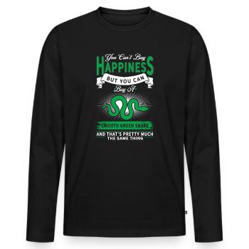 Sie Können Eine Glatte Grüne Schlange Kaufen - Männer Premium Bio Langarmshirt - Schwarz - Vorne - Nico (187cm)