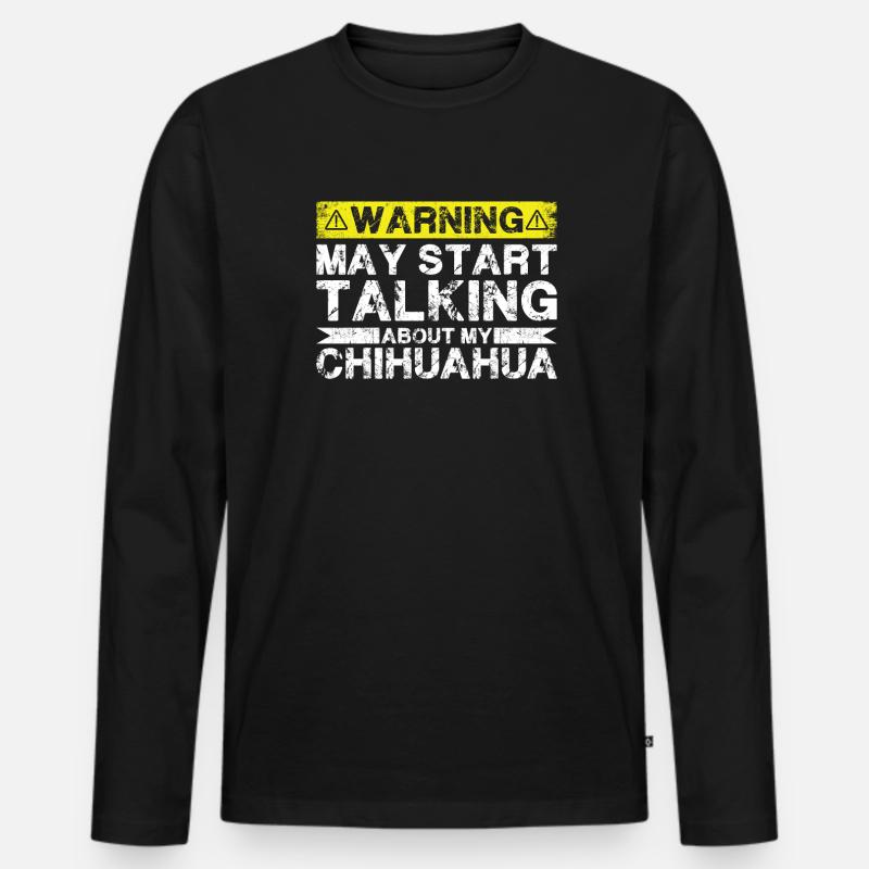 Apropos Chihuahua - Männer Premium Bio Langarmshirt - Schwarz