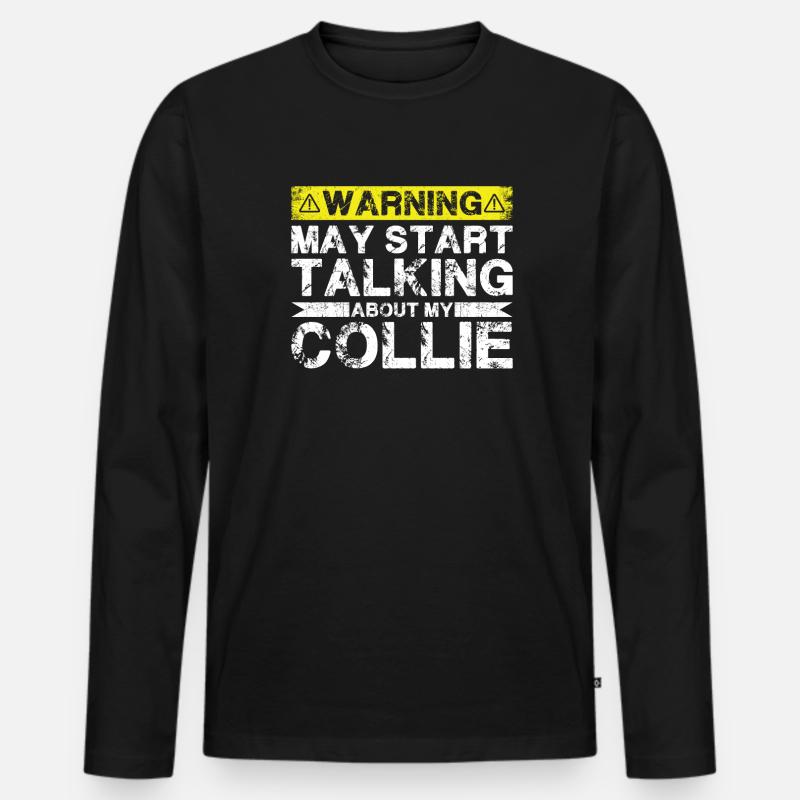 Apropos Collie - Männer Premium Bio Langarmshirt - Schwarz