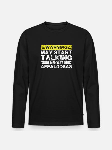 Apropos Appaloosa - Männer Premium Bio Langarmshirt - Schwarz
