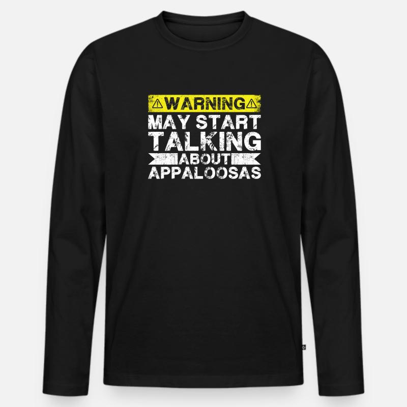 Apropos Appaloosa - Männer Premium Bio Langarmshirt - Schwarz