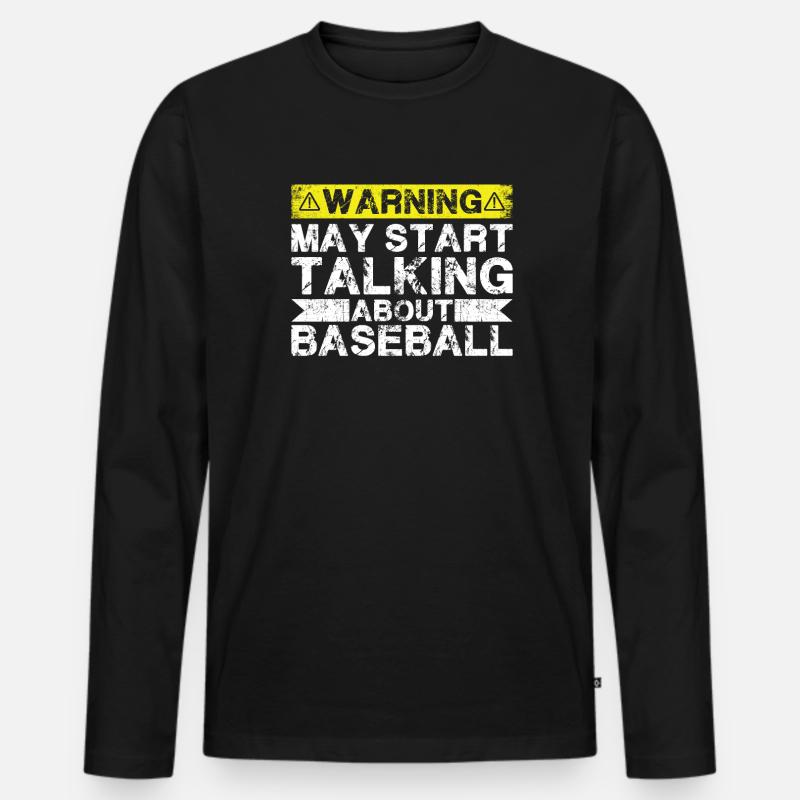 Apropos Baseball - Männer Premium Bio Langarmshirt - Schwarz
