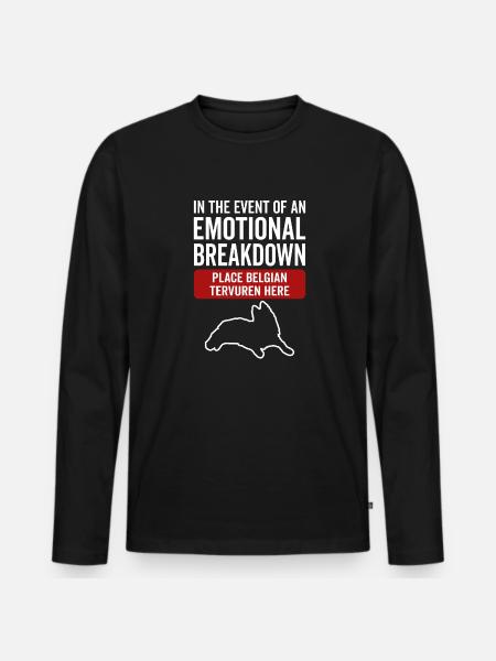 Emotional - Belgian dog Tervuren - Men's Premium Organic Long Sleeve Shirt - black