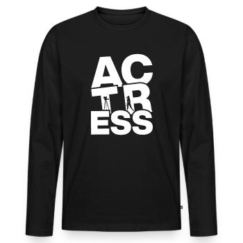 Acting Job Work - Actress - Men's Premium Organic Long Sleeve Shirt - black - Front - Nico (187cm)