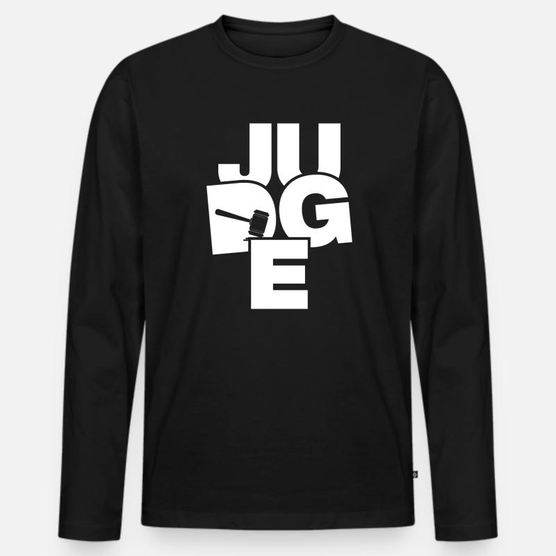 Berufsarbeitsarbeit - Richter - Männer Premium Bio Langarmshirt - Schwarz