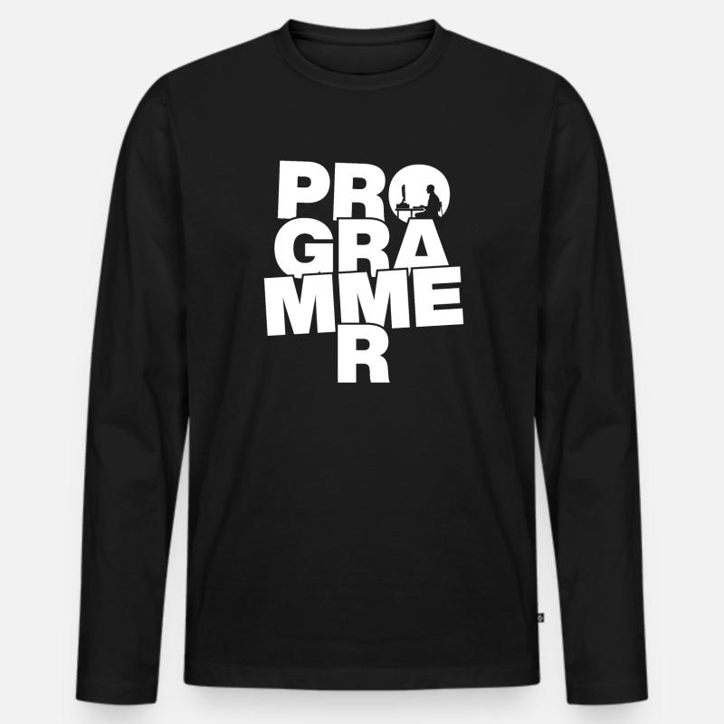 Programmierberuf Job - Programmierer - Männer Premium Bio Langarmshirt - Schwarz