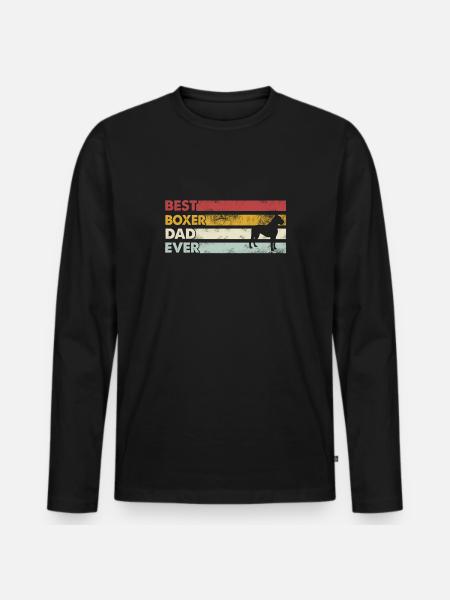 Best Father Ever - Boxer - Men's Premium Organic Long Sleeve Shirt - black