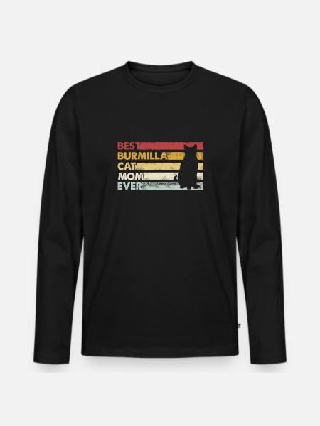 Best Mother Ever - Burmilla Cat - Men's Premium Organic Long Sleeve Shirt - black