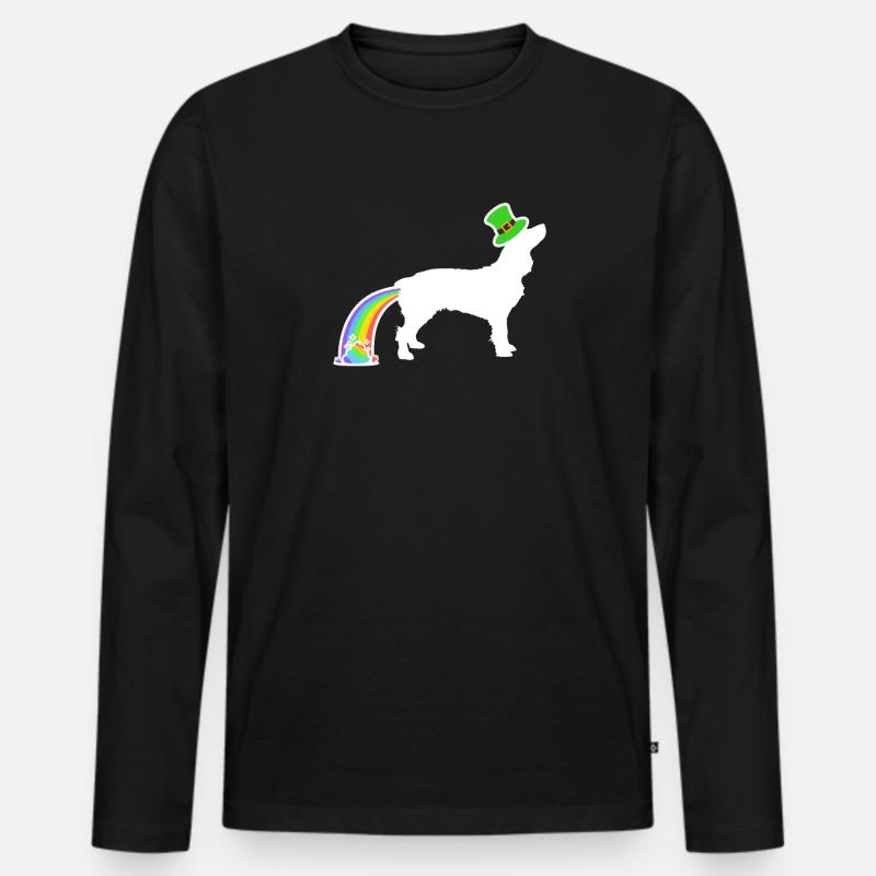 St. Patricks Hund - Boykin Spaniel - Männer Premium Bio Langarmshirt - Schwarz