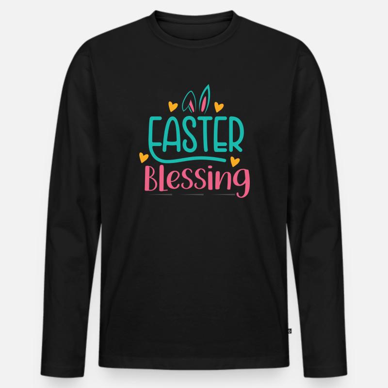 Happy Easter Easter Blessing - Men's Premium Organic Long Sleeve Shirt - black