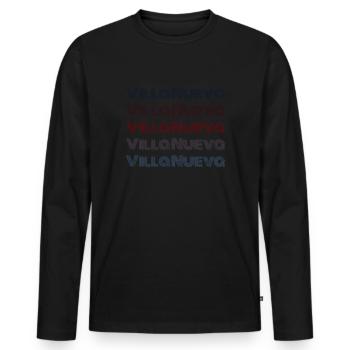Vintage Guatemala Stadt - Retro Villa Nueva - Männer Premium Bio Langarmshirt - Schwarz - Vorne - Nico (187cm)