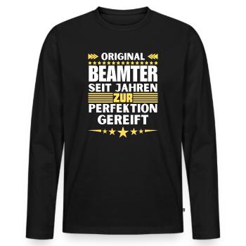 Les fonctionnaires ont mûri jusqu’à la perfection - T-shirt manches longues Premium bio Homme - noir - Devant - Nico (187cm)