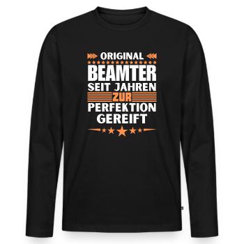 Les fonctionnaires ont mûri jusqu’à la perfection - T-shirt manches longues Premium bio Homme - noir - Devant - Nico (187cm)