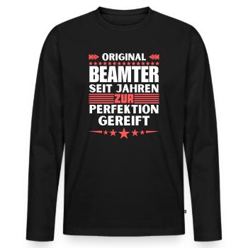 Les fonctionnaires ont mûri jusqu’à la perfection - T-shirt manches longues Premium bio Homme - noir - Devant - Nico (187cm)