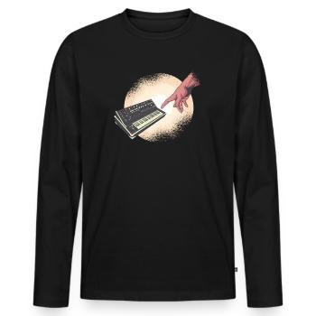 Sound Engineer Synthesizer Art - Männer Premium Bio Langarmshirt - Schwarz - Vorne - Nico (187cm)
