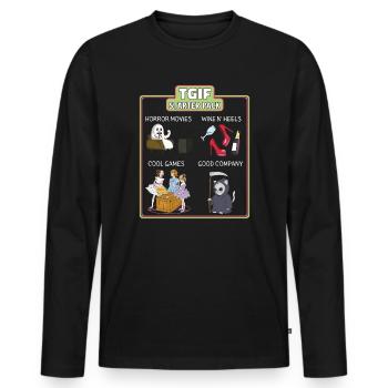 Funny Tgif Terror Starter Pack - Men's Premium Organic Long Sleeve Shirt - black - Front - Nico (187cm)