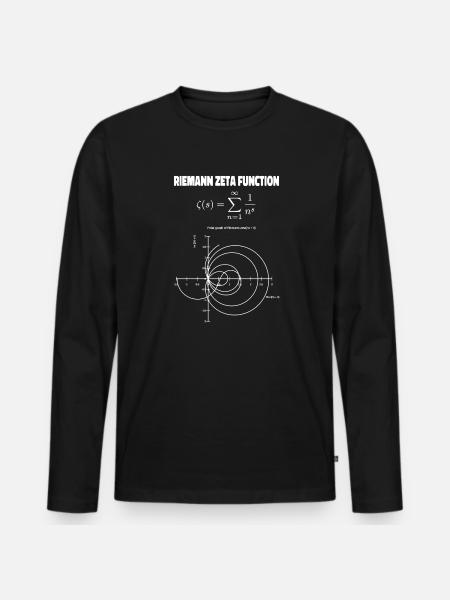 Riemann Function Vintage Graph - Men's Premium Organic Long Sleeve Shirt - black