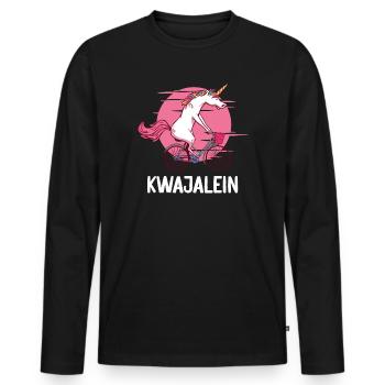 Atoll de Kwajalein Îles Marshall Licorne Bicyclette B - T-shirt manches longues Premium bio Homme - noir - Devant - Nico (187cm)