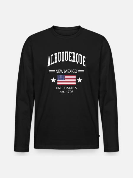Albuquerque - Männer Premium Bio Langarmshirt - Schwarz