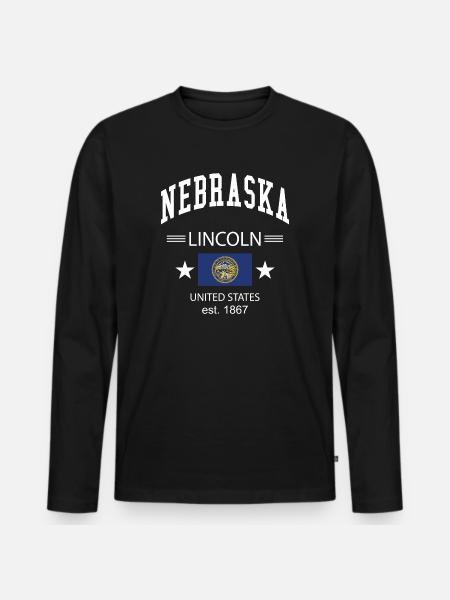 Nebraska - T-shirt manches longues Premium bio Homme - noir